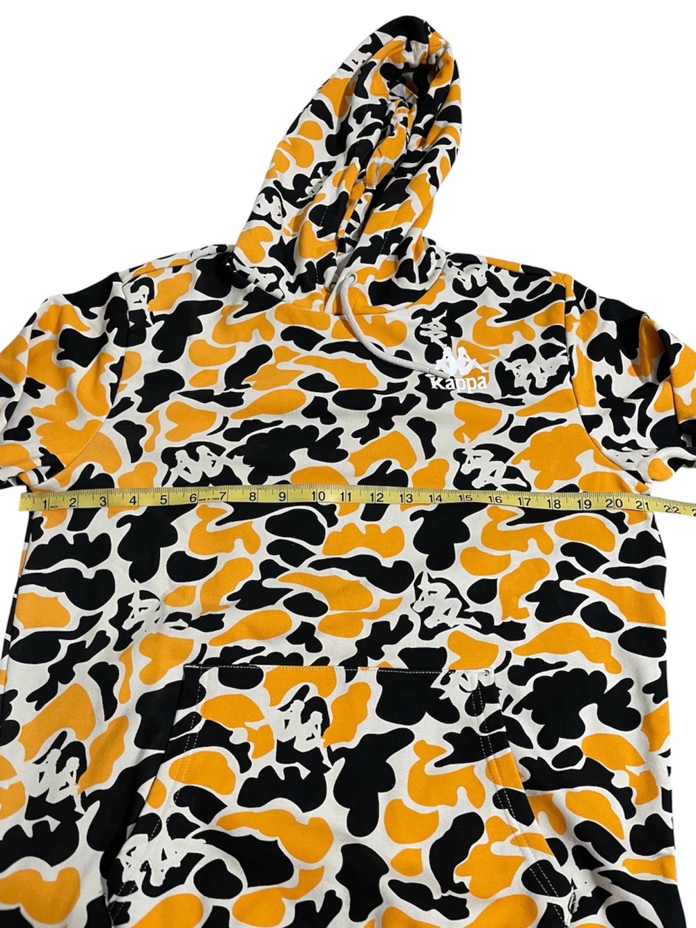 Kappa Orange Black White Camo Pullover Hoodie - Picture 8 of 11